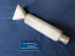 alloy trials fishtail silencer for pre65 AJS BSA Ariel Enfield AMC